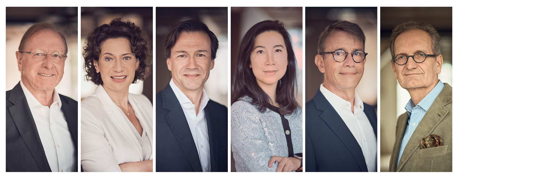 Meet the Board of Directors: Prof. Stefan Feuerstein, Prof. Dr. Andréa Belliger, Florian Seubert, Rongrong Hu, Dr. Christian Mielsch, Walter Oberhänsli (from left to right)