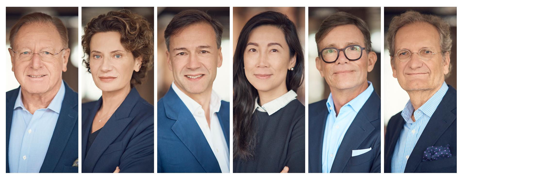 Meet the Board of Directors: Prof. Stefan Feuerstein, Prof. Dr. Andréa Belliger, Florian Seubert, Rongrong Hu, Dr. Christian Mielsch, Walter Oberhänsli (from left to right)